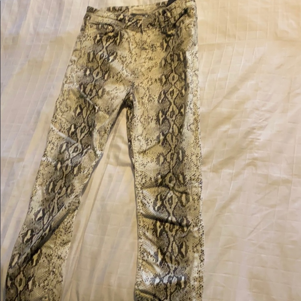 Snake print pants